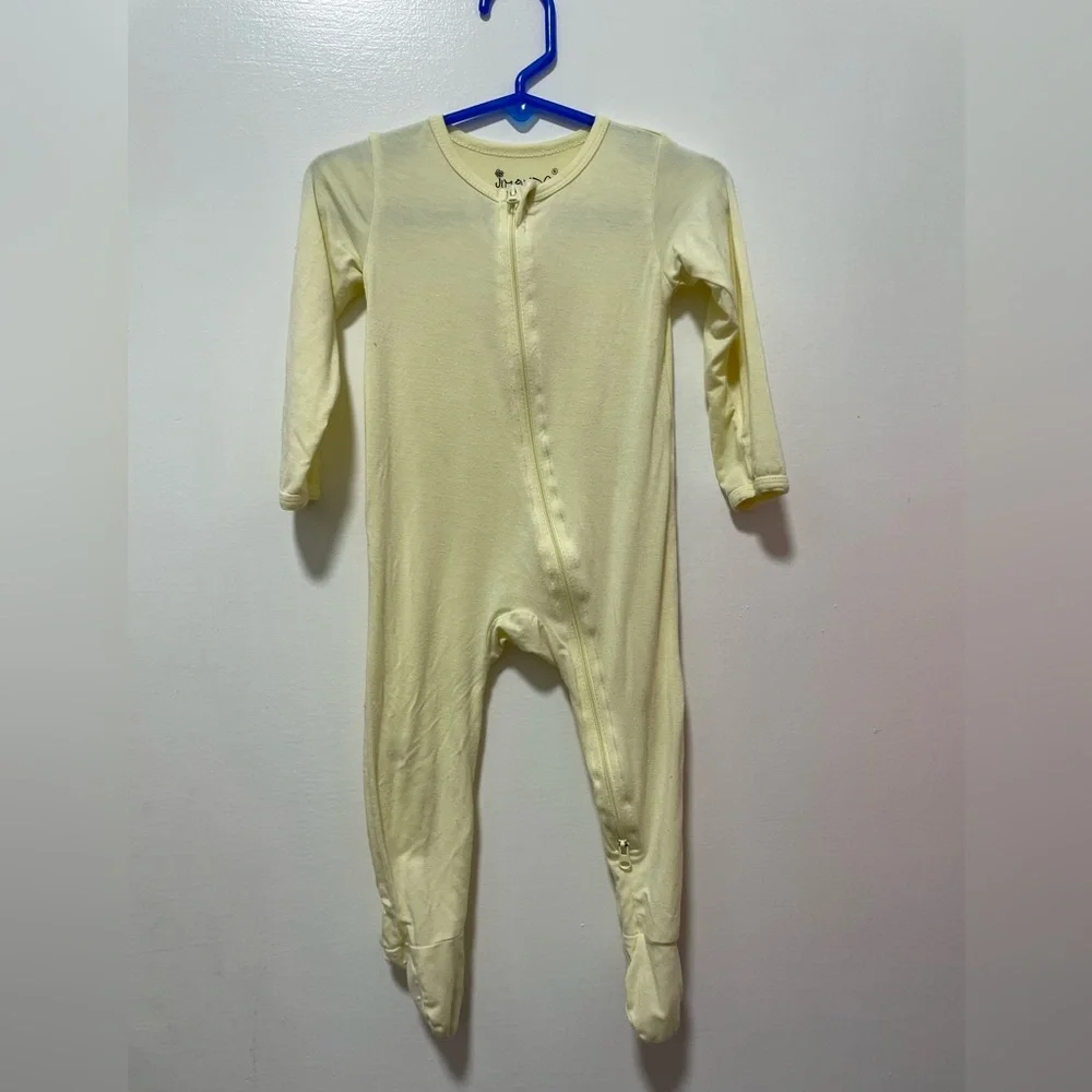 Jimonda bamboo Yellow Kids Footie Pajamas